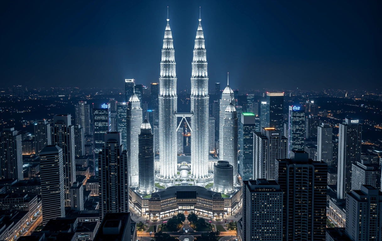 Kuala Lumpur skyline at night